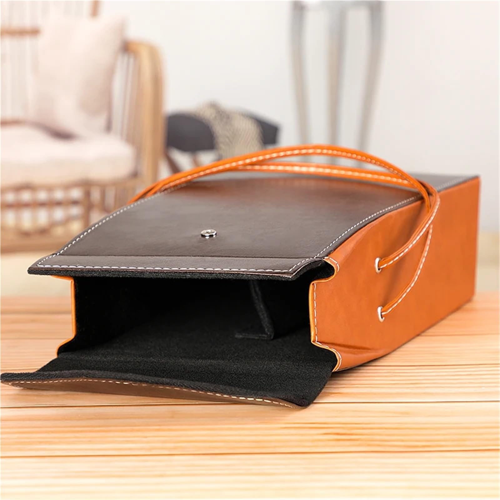 Bolsa De Vino Borsa for imballaggio del Vino Rosso in Pelle PU, Borsa Riutilizzabile for Il Trasporto del Vino, scatole for imballaggio di Bottiglie Singole di Champagne con Manici(Brown02)