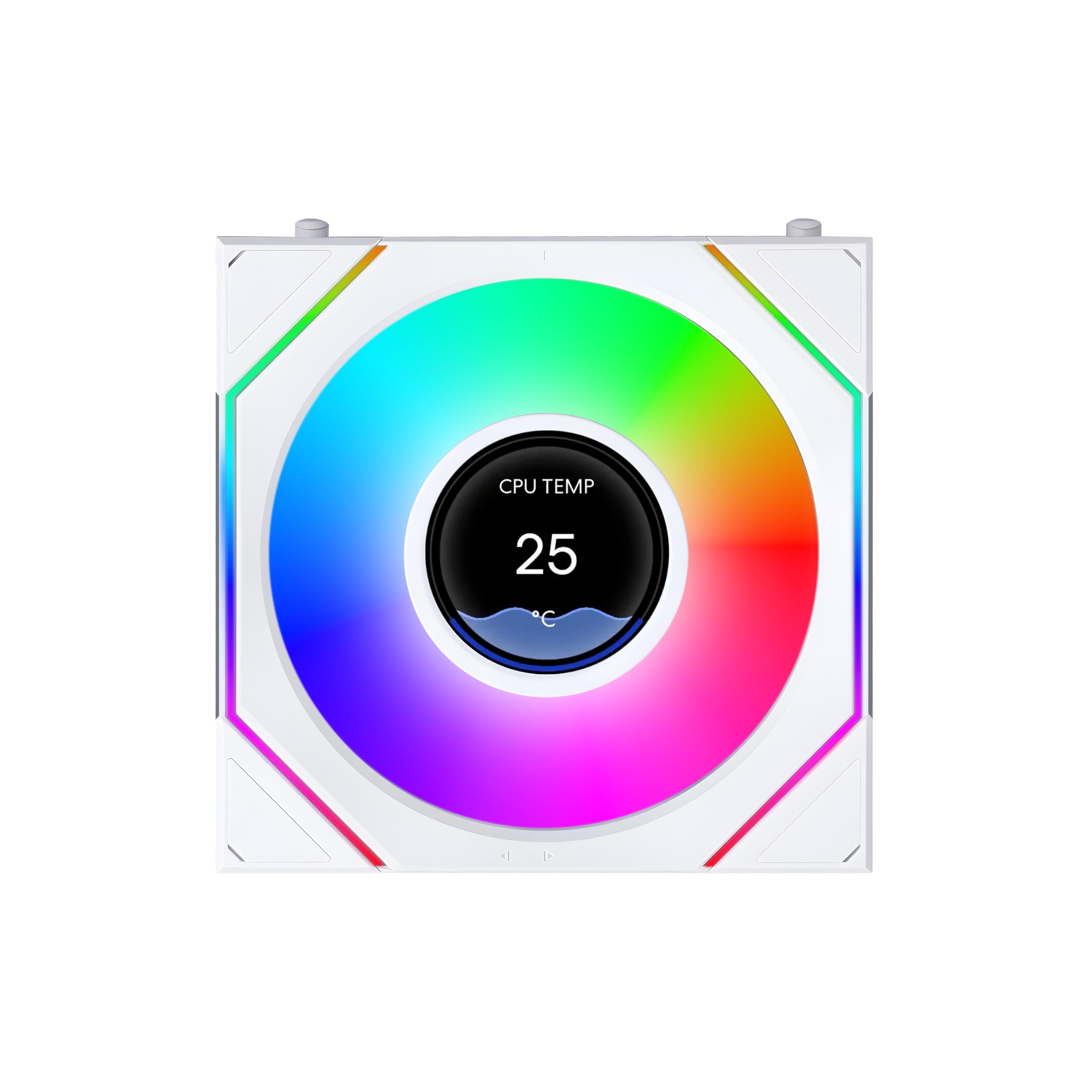 Lian Li UNI Fan SL-INF LCD Flex Ventola ARGB con lama normale da 120 mm (non retromarcia), confezione singola, specchio infinito, controller non incluso, bianco (12SLIND1F1W)