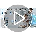 YFFU Portable Air Conditioner with Remote Control,1200ml Evaporative USB Mini Air Cooler RGB 8 Lights,3 Wind Speed,3 Spray Modes,2-8H Timer Small Portable Ac Unit for Home Bedroom, image 6