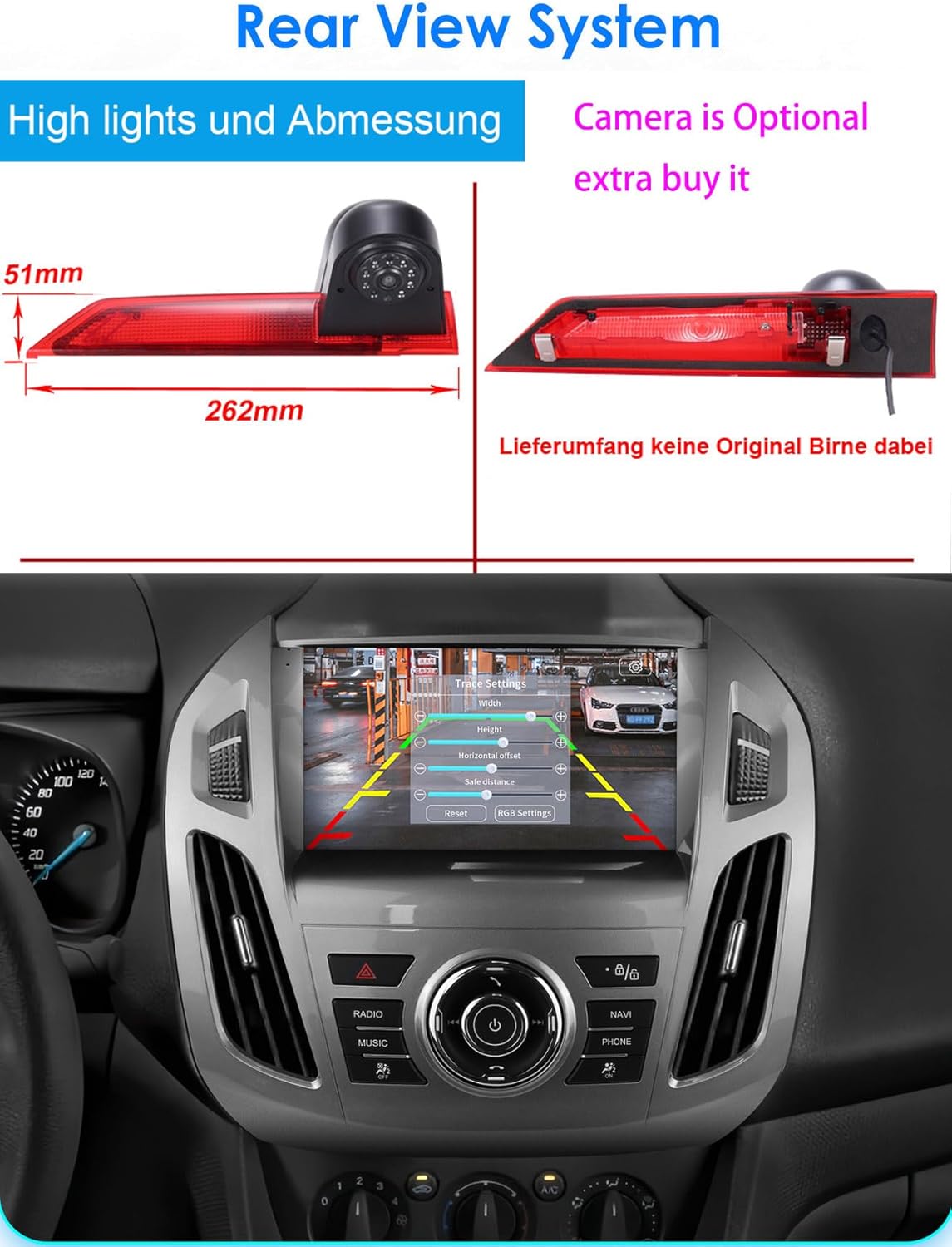 Carplay Screen for Car, 9" HD Wireless Car Play Touchscreen Stereo with Android Auto Mirror Link/GPS Navigation/Radio for Ford Transit Tourneo Custom 2012-2021