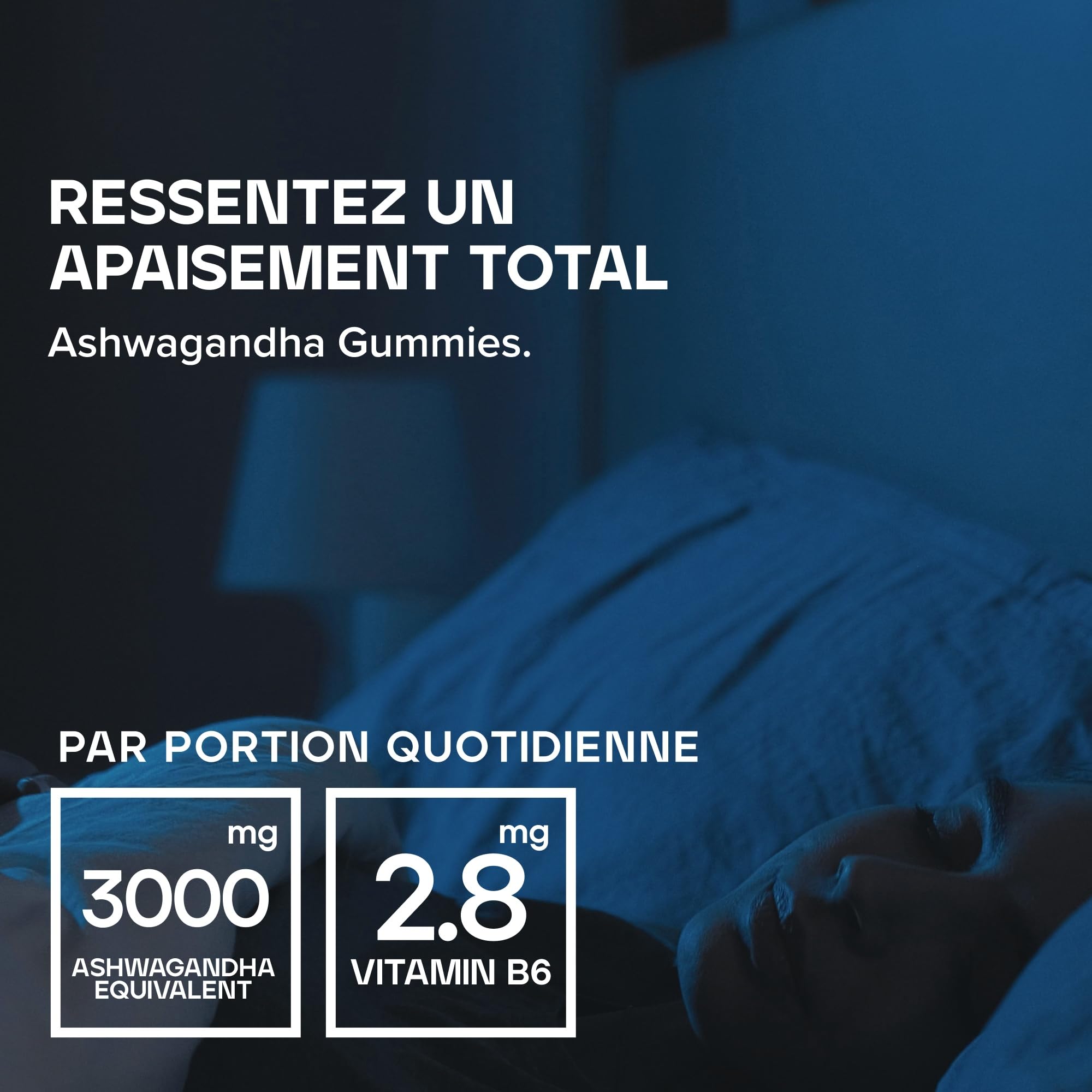 Bulk Gummies d’ashwagandha, 3000mg, Pomme, 60 Gummies