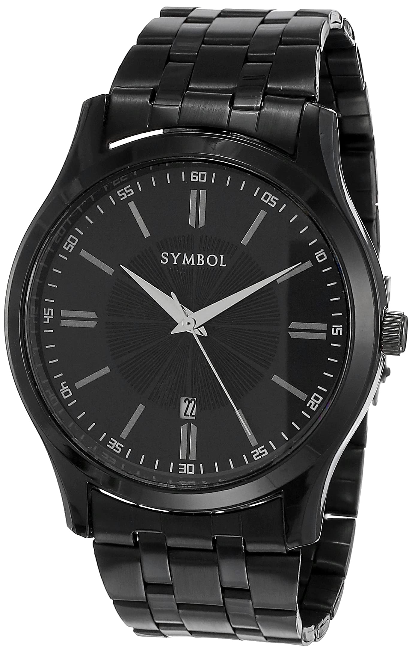 Amazon Brand - Symbol Men Stainless Steel Analog Black Dial Watch-Az-Sym-Ss21A-11C, Band Color-Black (B08ZHGQ5Q6) Amazon Price History, Amazon Price Tracker