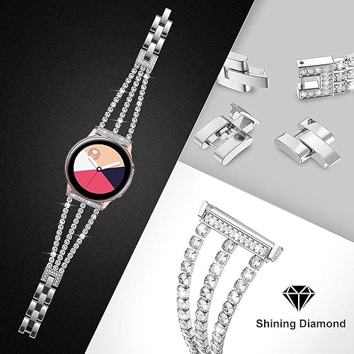 Miniatura 5 de Correa compatible con Galaxy Watch 66 ClassicGalaxy Watch 55 Pro  44 Classic  3 de 1.614 inActive 2, correa de repuesto de metal de acero inoxidable