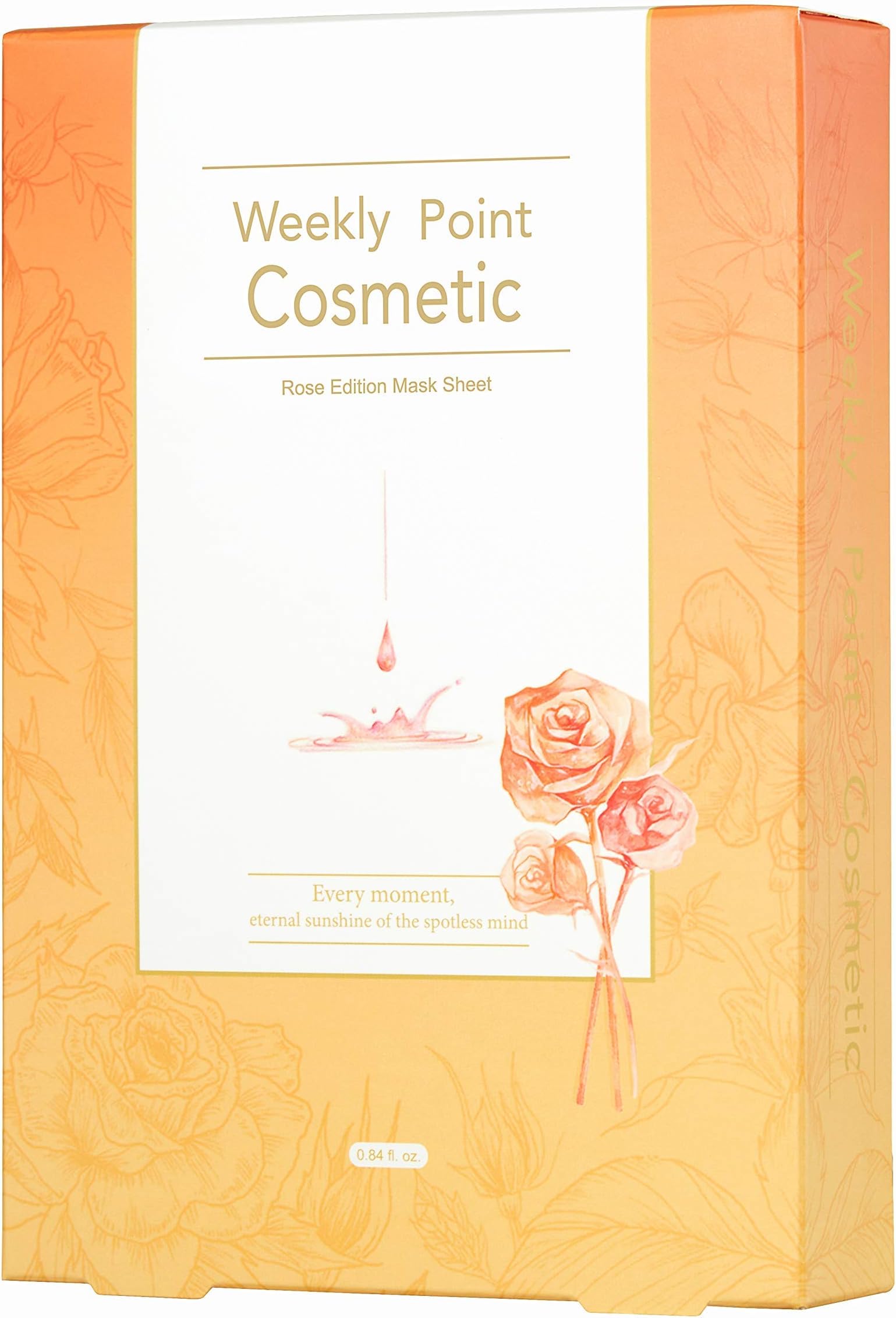 [Weekly Point Cosmetic Rose edition mask sheet] - Facial skin care mask sheet 3solutions(Wriklecare, Brighten up, Moisture) in one (1Pack of 10pcs)