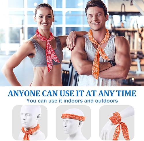Miniatura 5 de Bufanda de enfriamiento de hielo para el cuello, bandana para el cuello, bufanda refrescante para hombres y mujeres, actividades al aire libre (5),