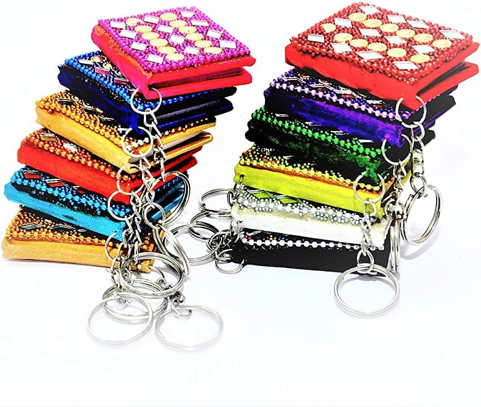 alloy steel Handicraft Diary Key Chain Set Of 12 Pc Key Chain (Multicolor) Best For Gift And Parsonal Use.