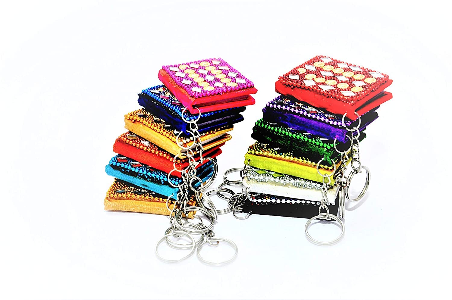 SM Creationsalloy steel Handicraft Diary Key Chain Set Of 12 Pc Key Chain (Multicolor) Best For Gift And Parsonal Use.