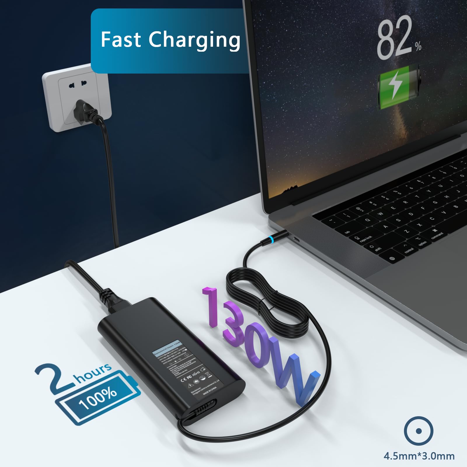 Amazon.com: GVKRLXZ 130W AC Adapter Compatible with Dell Inspiron