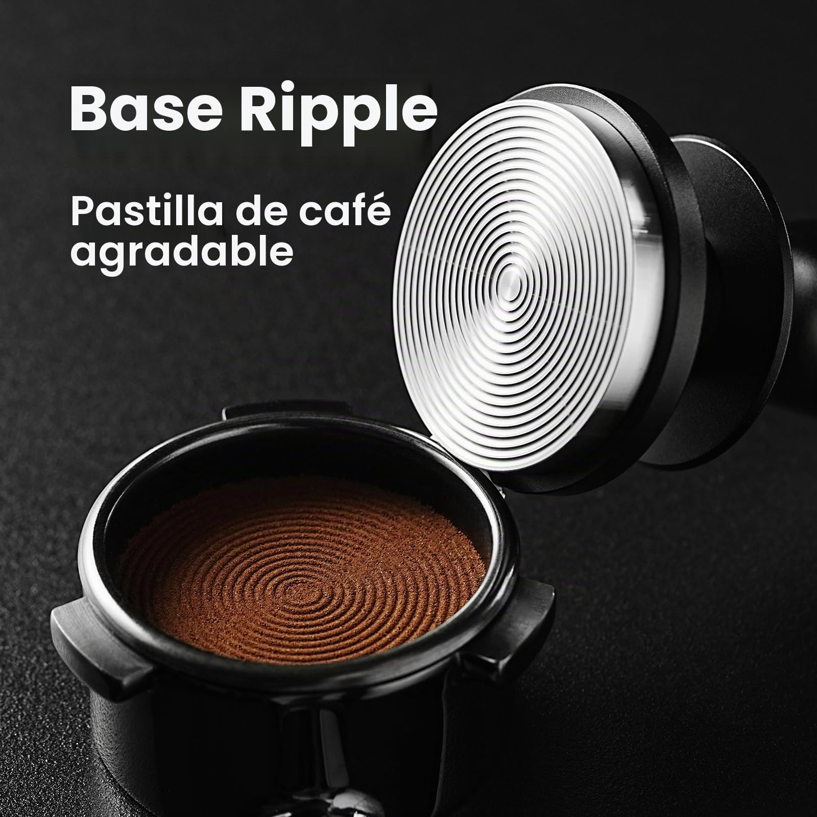MHW-3BOMBER Tamper de café de 53,35 mm, autonivelante con rebote automático de 2 resortes, herramienta de manipulación de 54 mm para máquinas de espresso, herramienta de barista, T7127