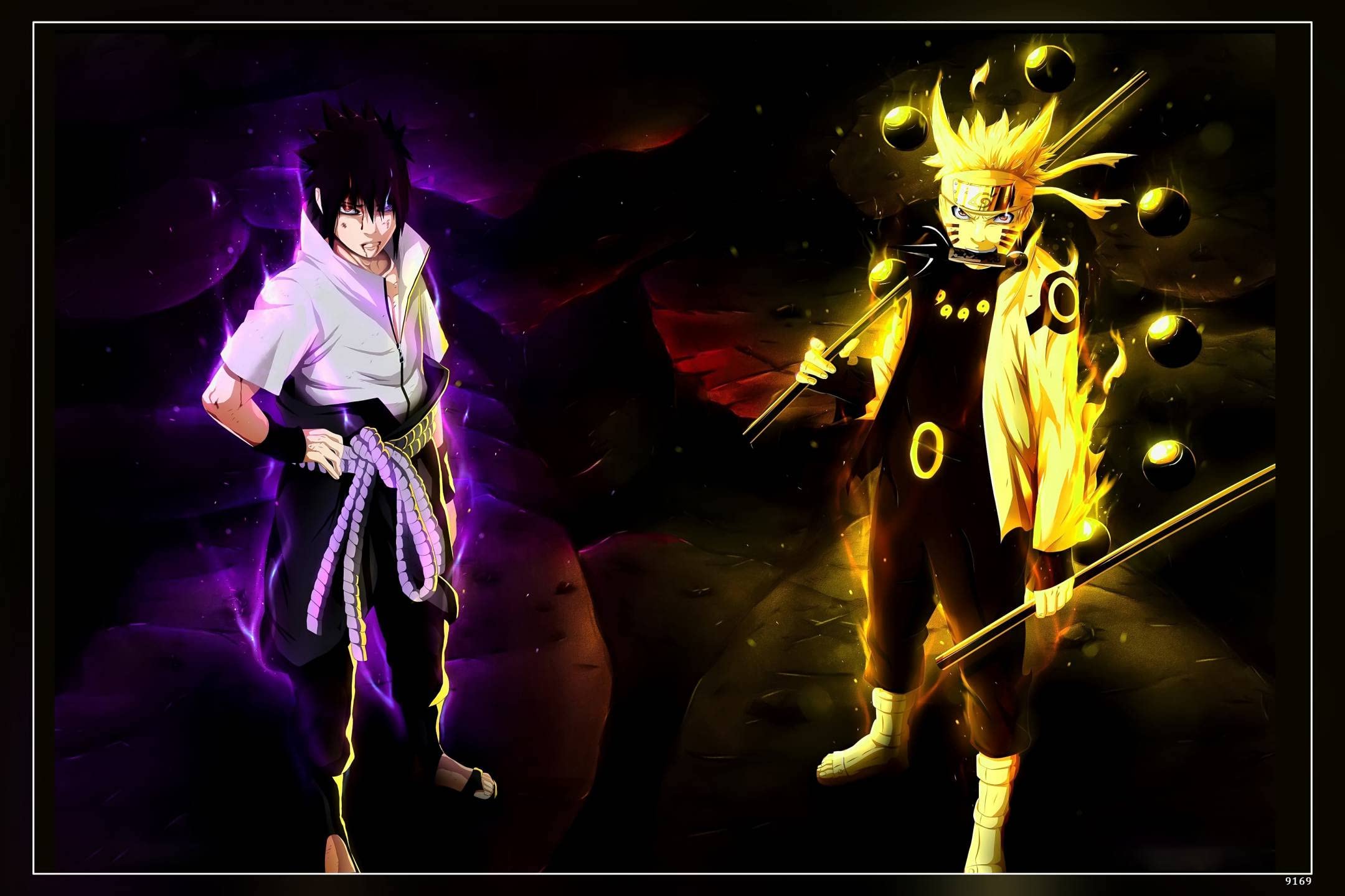 POSTERNEST Anime Naruto Naruto Uzumaki Sasuke Uchiha Poster Matte 