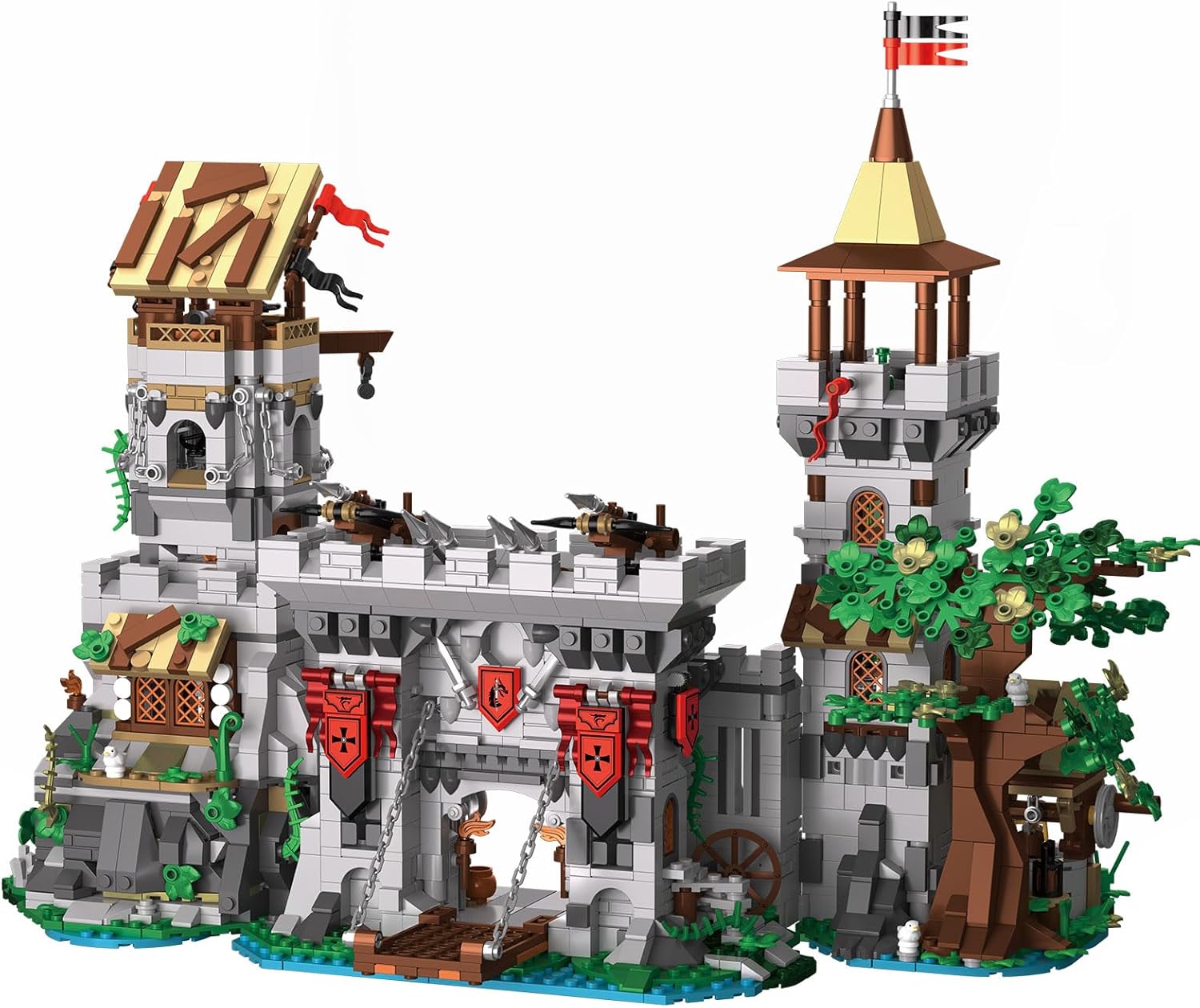 Medieval Castle Building Set for Adults Boys Girls 14+, Vintage Medieval House Model, 3 in 1 Medieval Castle Toy Building Set, Halloween Home Decor, Birthday Gift (2568 Pieces