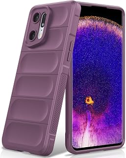 Funda de silicona compatible con Oppo Find X5 Pro, forro de microfibra antiarañazos, funda a prueba de golpes con protección de cámara, color morado