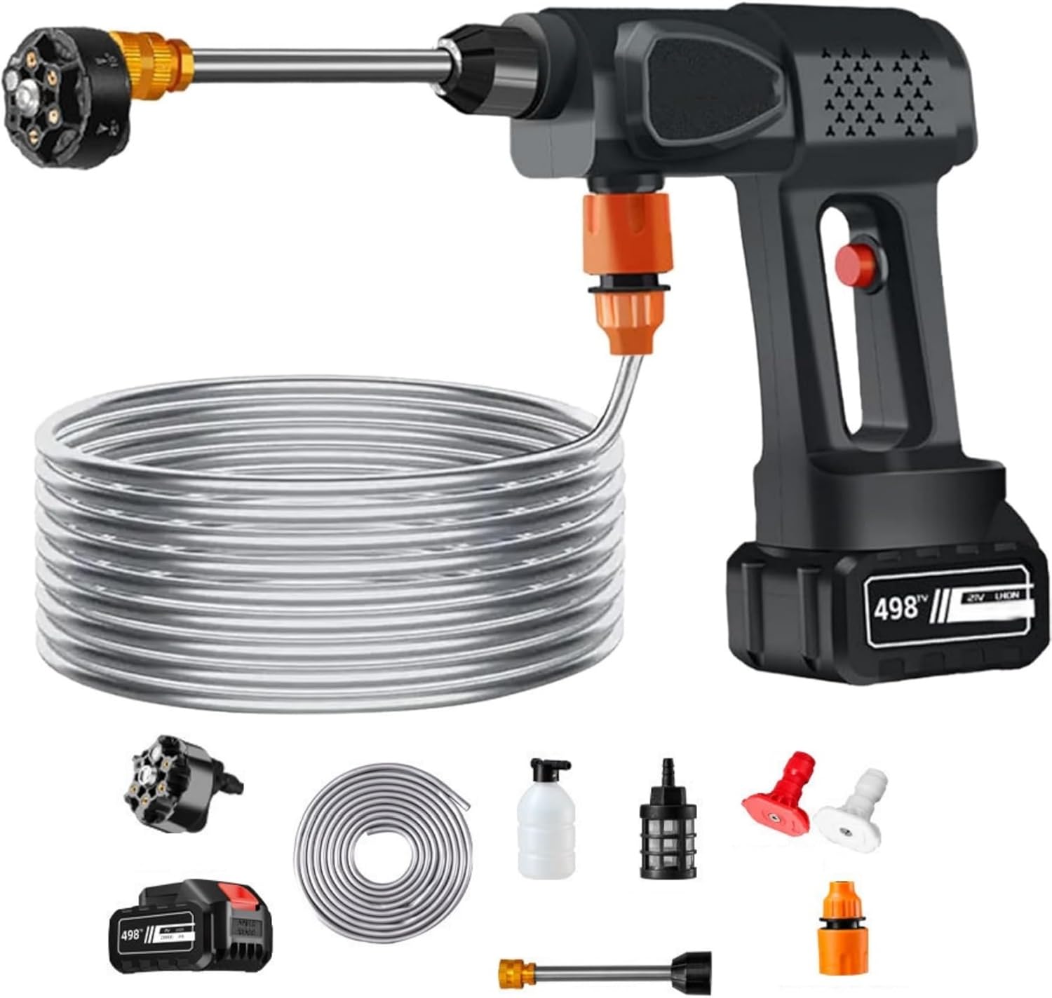 Portable Cordless Pressure Washer, Hand Held Pressure Washer, 20000mAh Portable CarPressure Washer with 6-in-1 Nozzle for Car, Driveway, Floor, Wall, Home