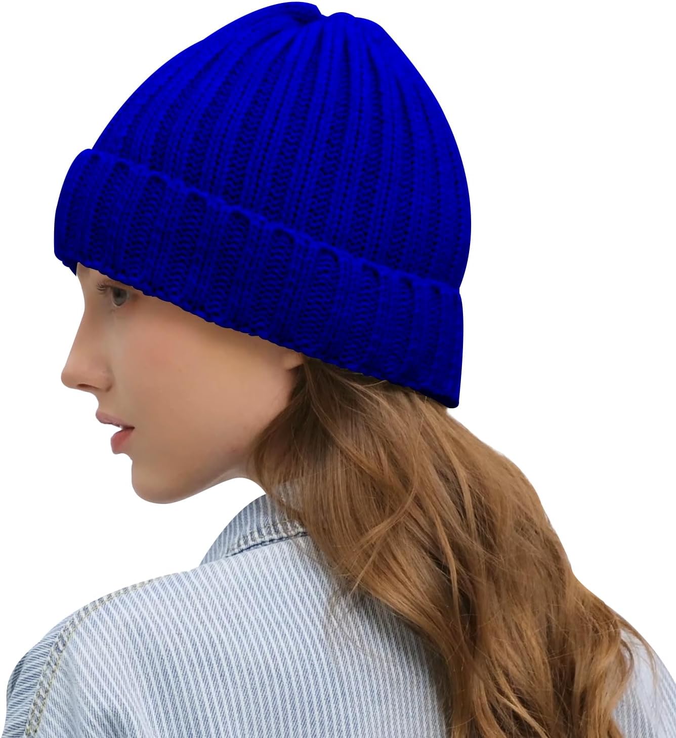 Rosoz Winter Hats for Women Warm Thick Soft Stretch Cable Knit Beanie Skully Cap for Cold Weather - Image 2