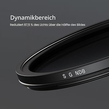 Urth 67 mm Grauverlaufsfilter Soft ND8 GND Filter (Plus)