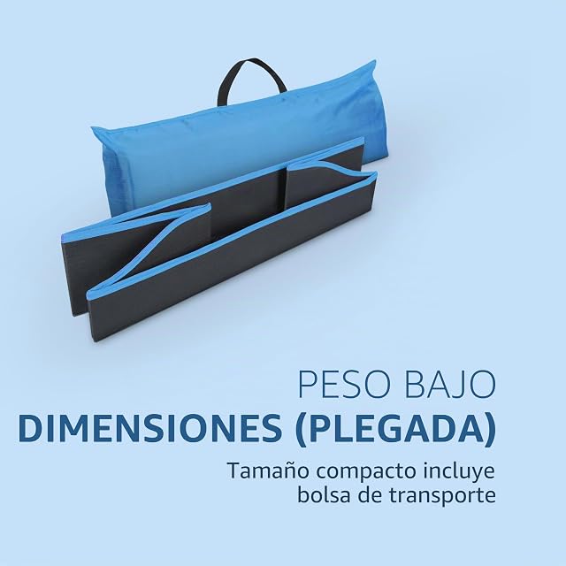 Foto 3 de 3 de Bestlivings Cama plegable para perros y gatos pequeños - Azul - (80 cm x 60 cm) Cama de viaje