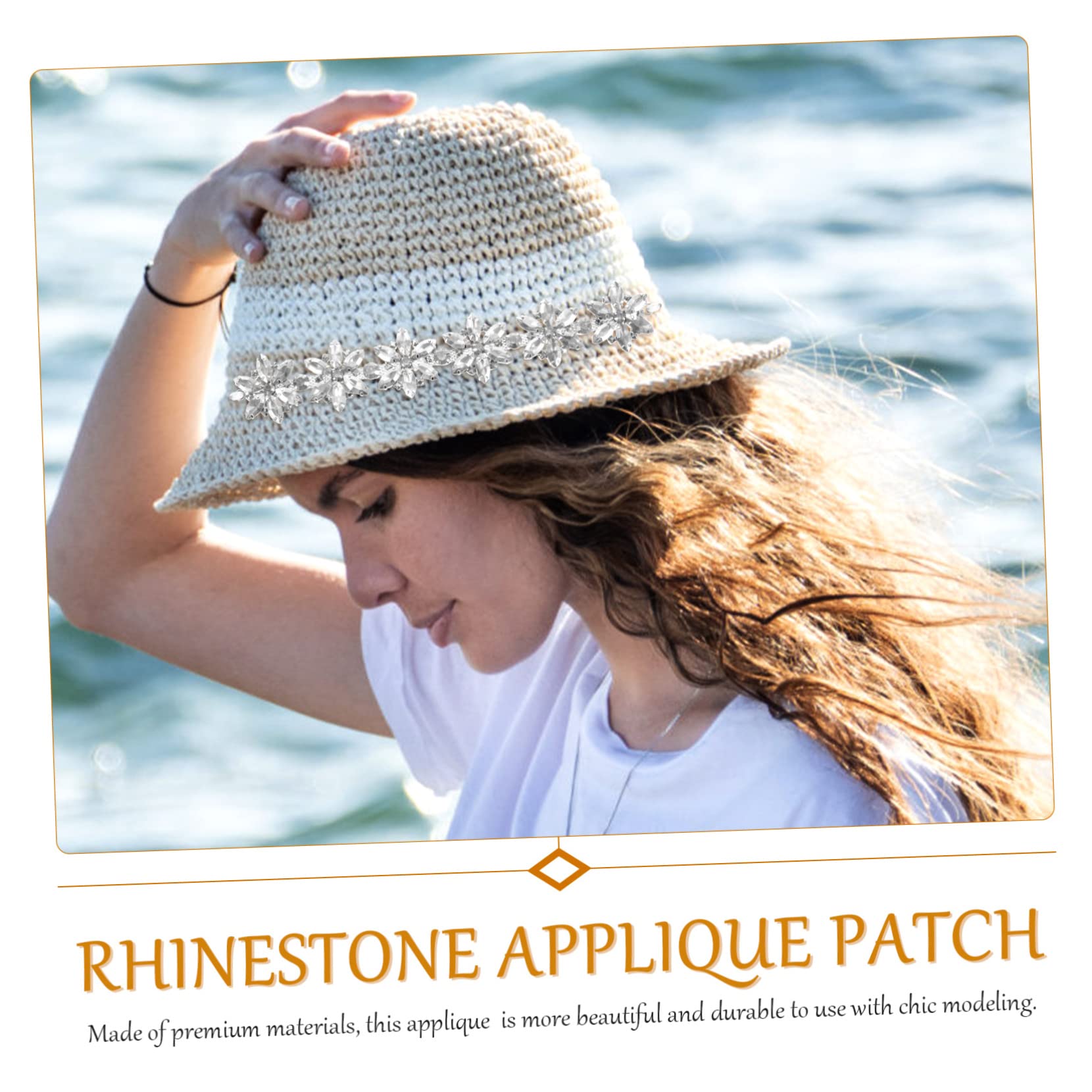 SEWACC 5stücke Strass-blumenapplikation Für Hochzeitsgürtel Dekorative Strass-patches Für Kleidung Schuhe Accessoires Blättriges Design Für -projekte Und Anlässe