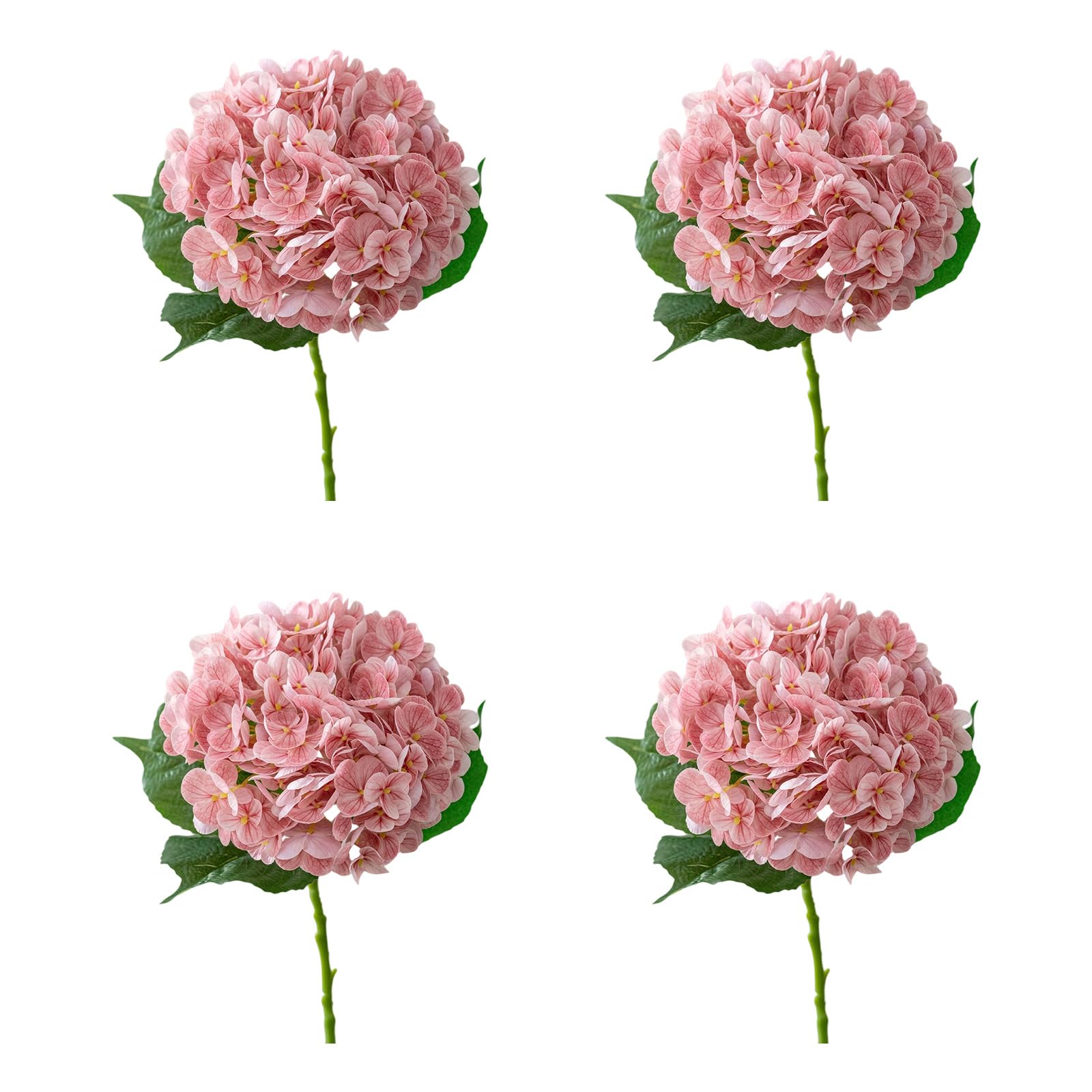 4x Realistic Hydrangea Height 50cm Washable Artificial Flowers for Indoor Outdoor Arrangements Buildable Hydrangea Centerpiece
