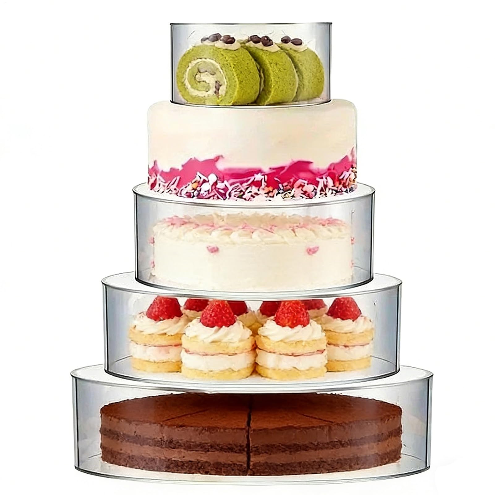 Desenho Animado - Espositore per cupcake con decorazione da tavolo per feste di compleanno, Natale, vacanze, buffet