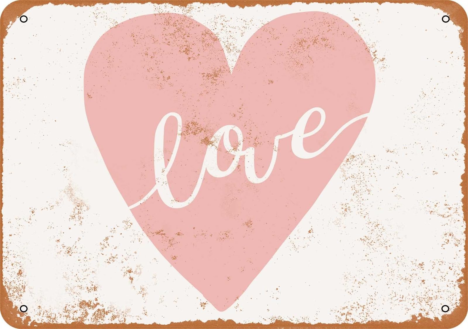 Miaomansenstore Metal Sign - Love Heart - Vintage Look Home Decor