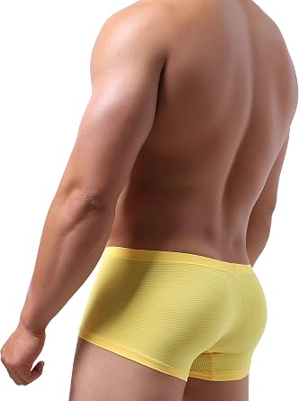 iKingsky Mens Stretch Bulge Boxer Briefs Sexy Low Rise Pouch Shorts Soft Underpanties for Men