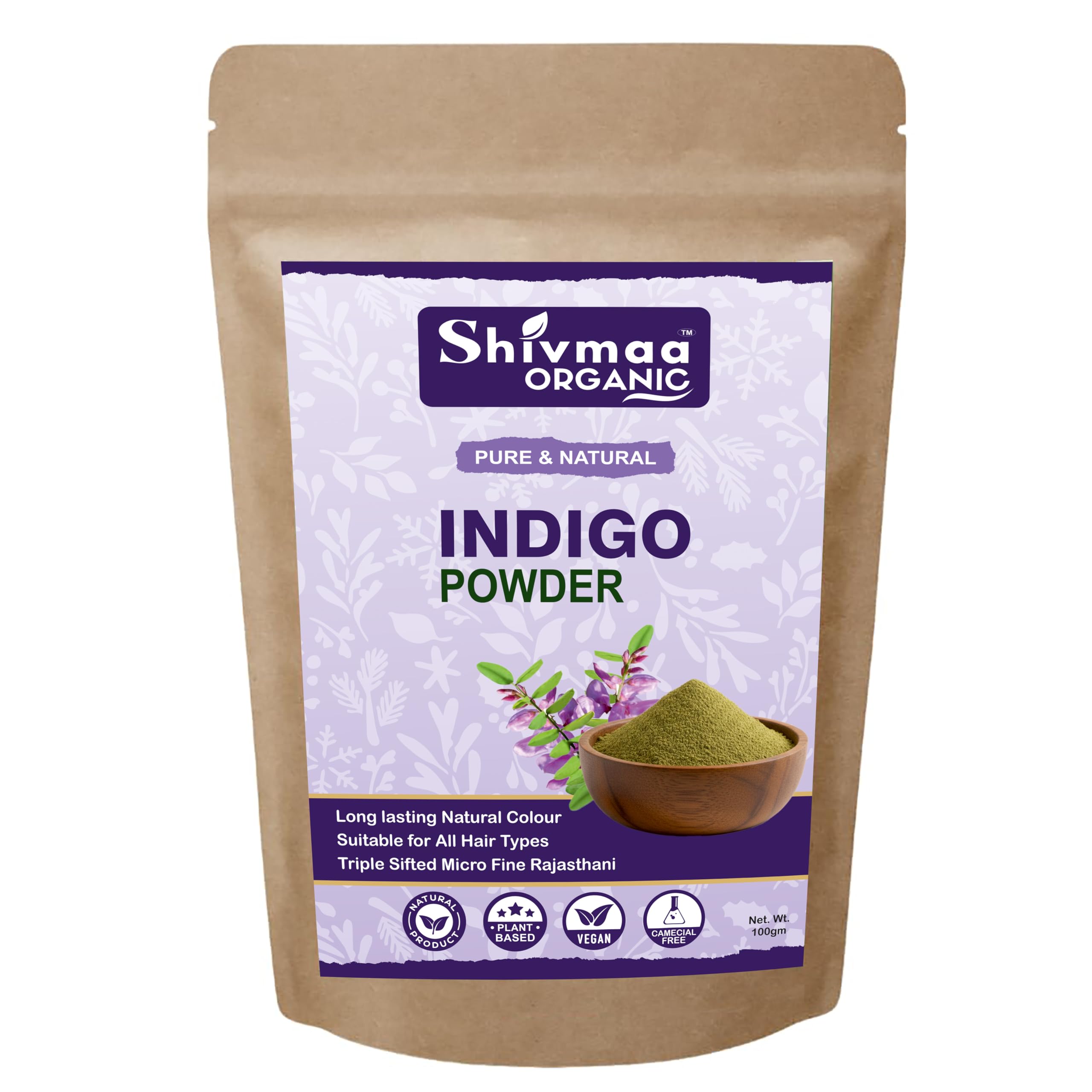 Indigo Powder for black Hair | No Ammonia | No Peroxide | No Perborates | No Bleach | Natural Black Colour (100 grams)-image-39
