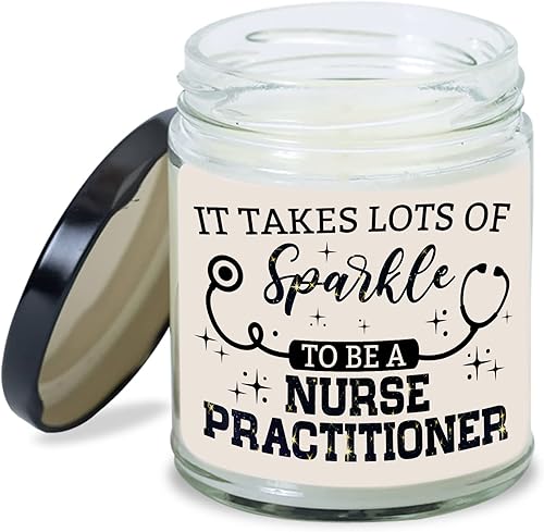 Vela practicante de enfermera practicante toma destellos regalo de agradecimiento para compañeros de trabajo de enfermería, mejores amigas, mujeres