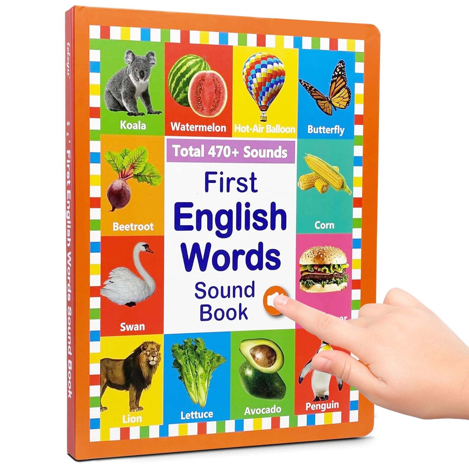 Libro Interactivo de Palabras en Inglés con Sonido - Libro de Palabras en Inglés con Sonido para Niños,Herramienta Educativa Interactiva para Niños de 2 a 6 Años Niñas y Niños