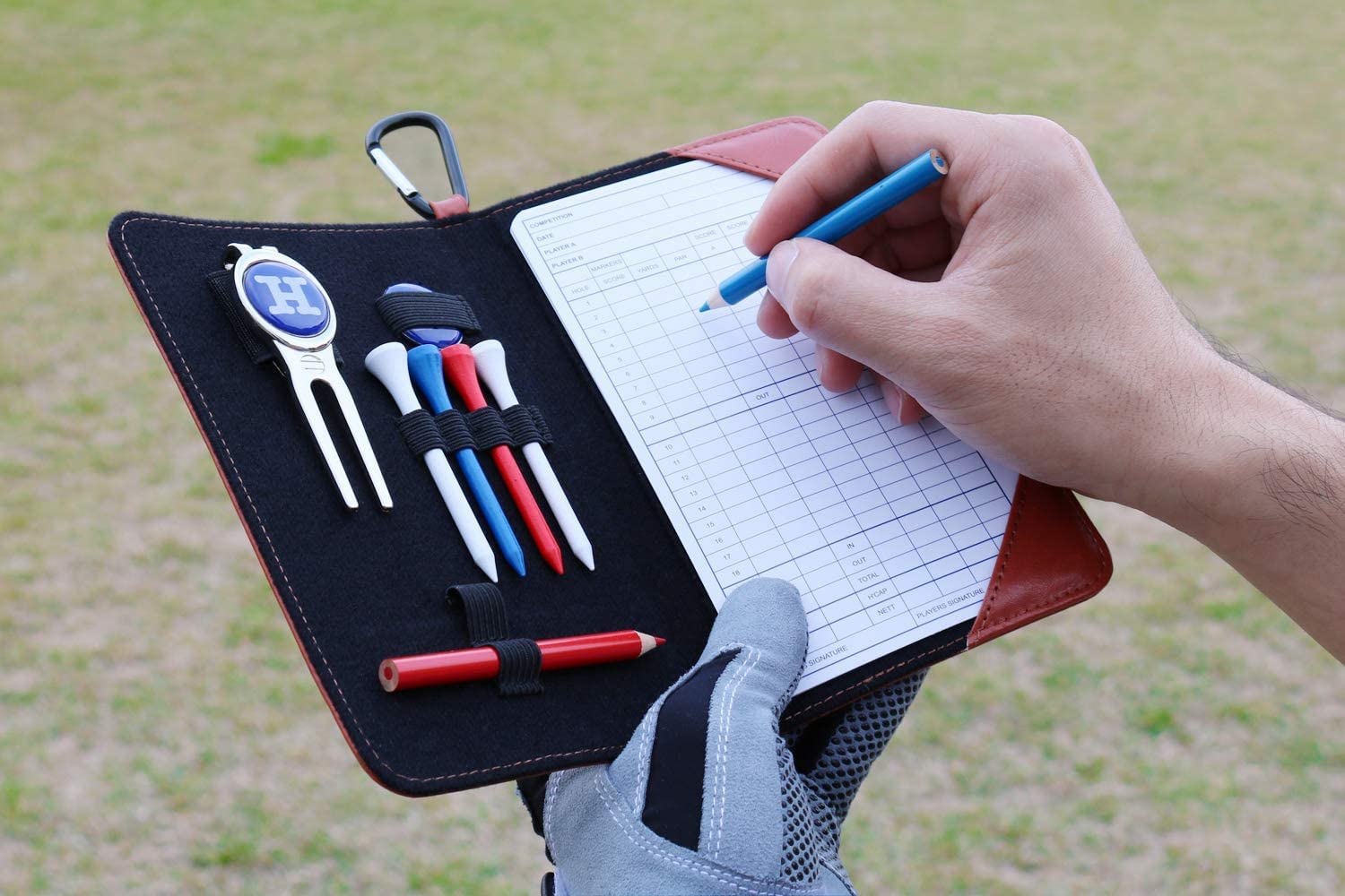 Handy Picks Funda de Cuero para Tarjetas de Puntuación de Golf