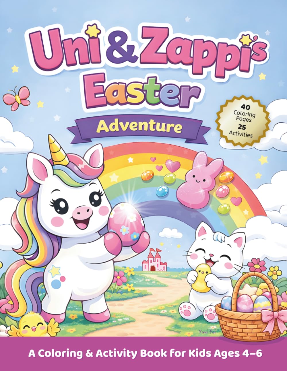Uni & Zappi's Easter Adventure: A Cute & Fun Unicorn & Kitten Coloring & Activity Book for Kids Ages 4–6 | Easy Coloring Pages, Mazes, Tracing & ... and Kindergarten (Uni & Zappi's Adventures)