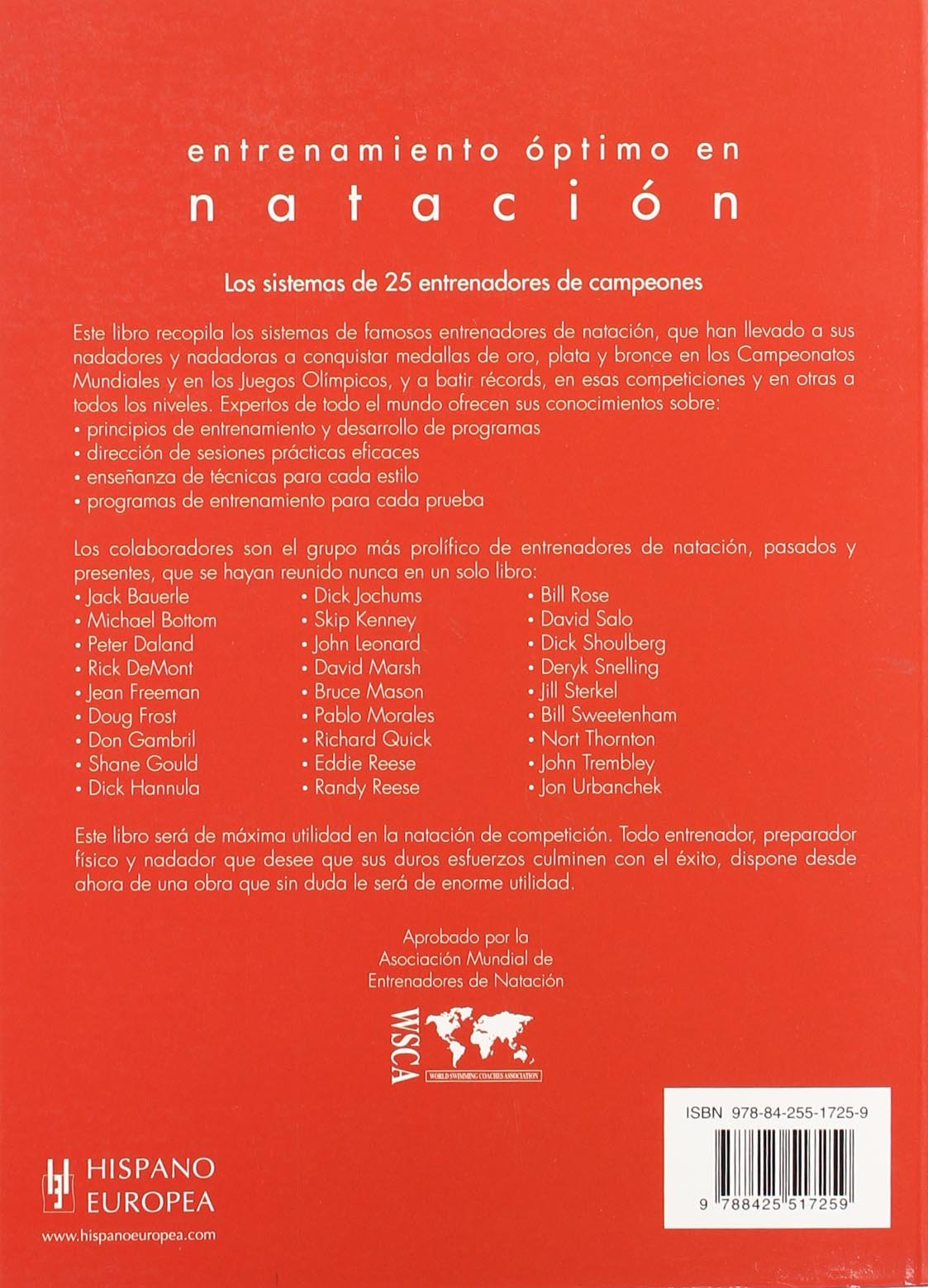 Entrenamiento óptimo en natación (SIN COLECCION)