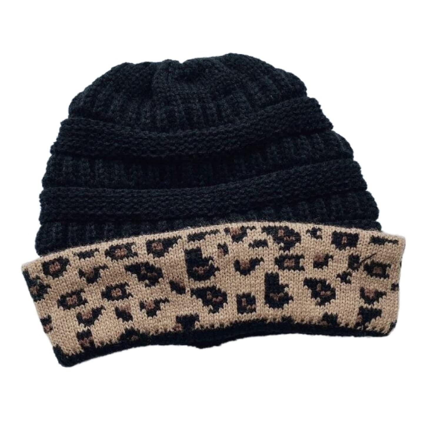 Czapka Ciepłe Czapki Zimowe Czapki Zimowe Dla Kobiet Czapka Beanie Z Dzianiny Leopard Ciepłe Miękkie Czapki Narciarskie Czapki Zimowe