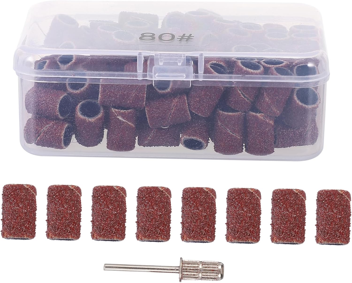 100Pcs Sanding Ring Drill Kit Nail Gel Set Nail Bits Nail Art Sanding Bands Manicure Sanding Bands Nail Polishing Tool Resin Schurende Doek Brown Sand Bits For Drill Sanding Bit