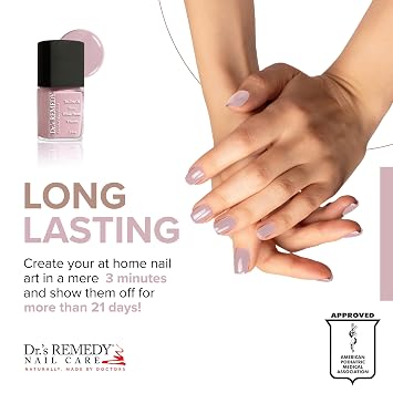 Drs Remedy Enriched Nail Polish: Non Toxic, All Natural, and Organic - Doctor Formulated: Strengthens, Restores, Heals, and Protects '24-Free' - BELOVED Blush