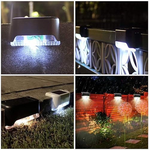 Miniatura 3 de Yardwe 4 luces solares LED de seguridad para exteriores, luces solares con sensor de movimiento, aplique de pared, lámpara de noche, lámpara de