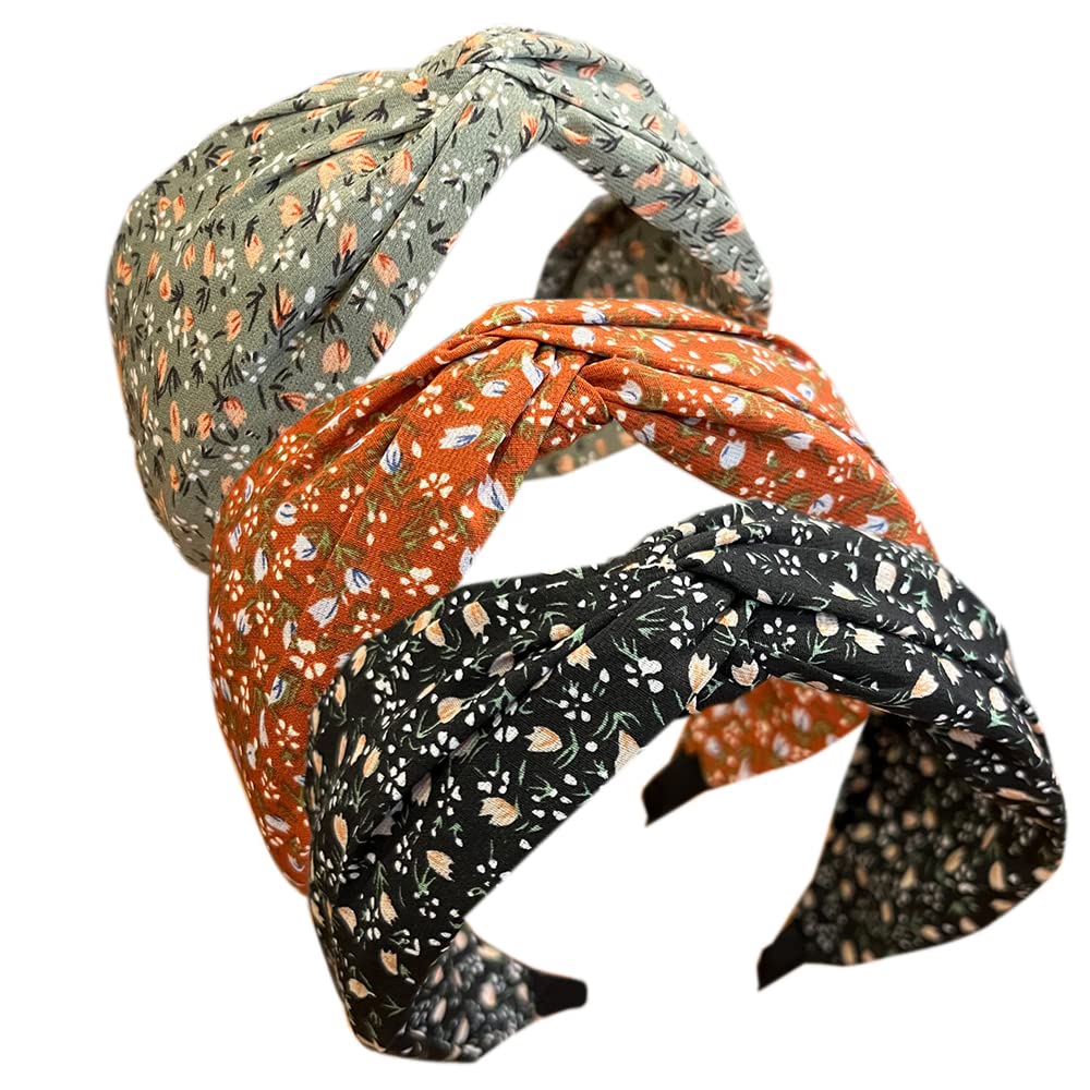 Sponsored Ad – 3PCS Headbands for Women's Hair Boho Wrap Tie Fashion Hairbands Elastic Twist Hair Scarf Pretty Bow Tie Hair Bands Wide Alice Hair Bands for Women Uk and Girls (WideFlower)