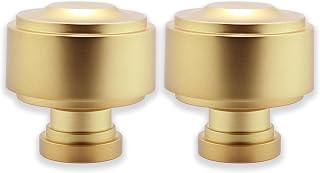 BLASTHOME® Luxury Layers Knob Finials, Set of Two, Brushed Gold