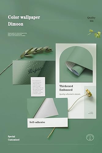 Miniatura 29 de Dimoon 236''x17.7'' White Thicken Peel and Stick Wallpaper Contact Paper Modern Self Adhesive Wall Paper Removable Renter Friendly Textured Solid