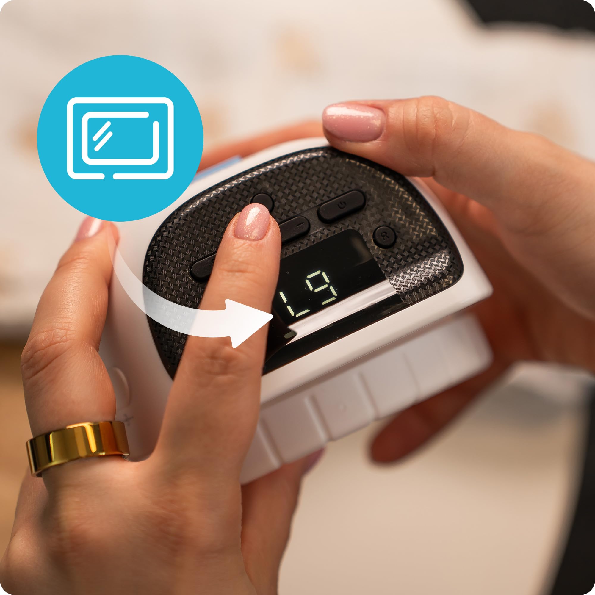 Amme Elektrische Milchpumpe Doppelmilchpumpe Leise Tragbar Wiederaufladbar 3 Modi 9 Stufen LCD Display Komfort Stillen Unterwegs Einfach zu Reinigen Kompakt Ergonomisch