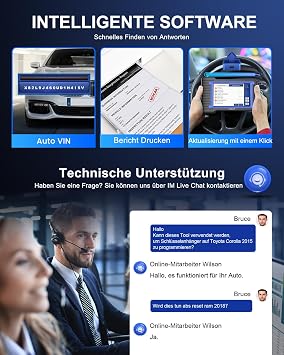 OBD2 Diagnostic Device mucar VO7 Car Diagnostic Tool with Full System Diagnostics + 28 Reset Function Car Reader for ECU Coding / BI Directional Control Lifetime Free Updates