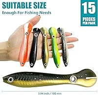 Vista 7 de Soft Bionic - Señuelo de pesca – 10 cebo de natación de plástico suave para lubina, agua dulce y agua salada