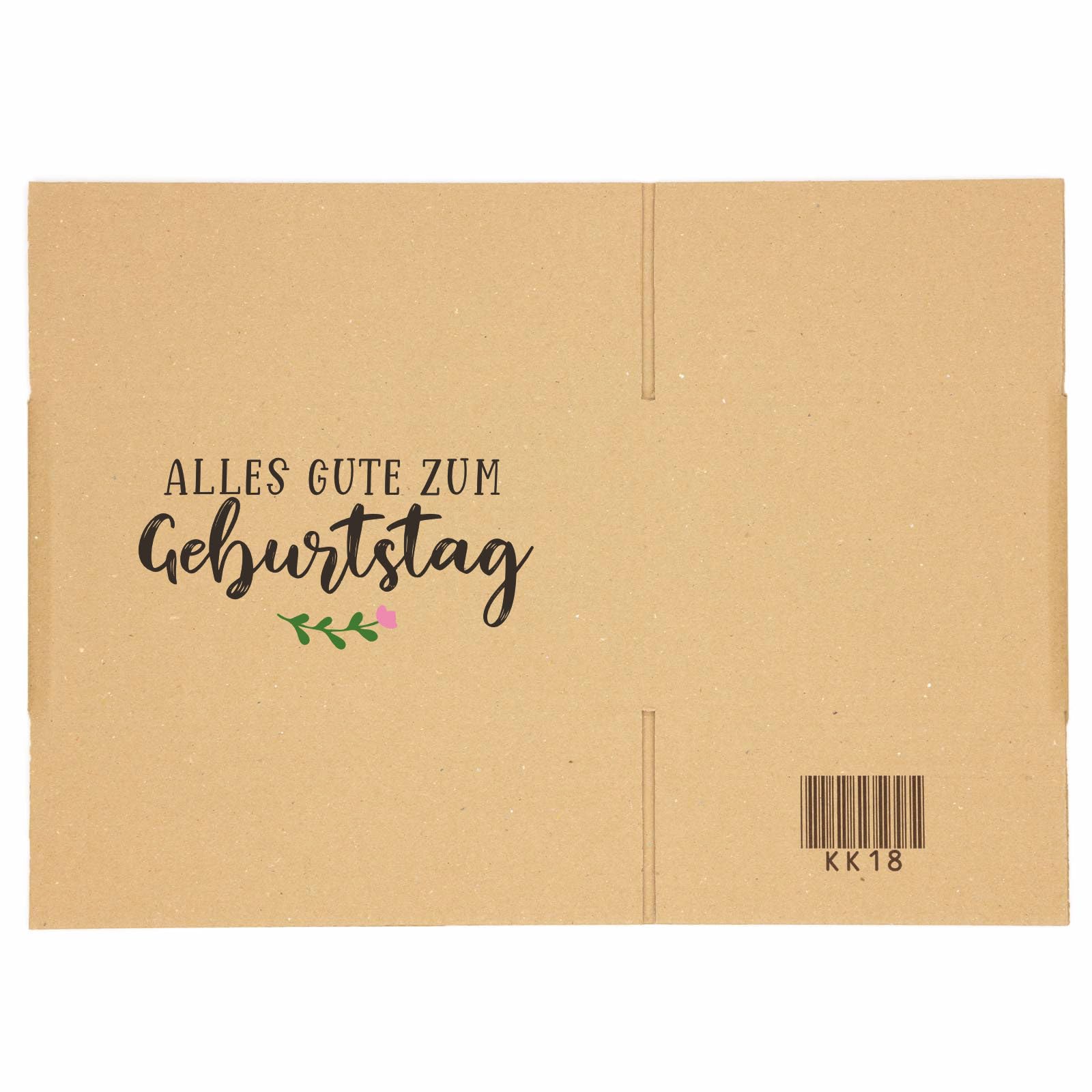 KK Verpackungen® Versandkartons mit Geburtstagsmotiv | 100 Stück, 300 x 200 x 150 mm Postkartons mit "Happy Birthday" Motiv | Idealer Karton für den Paketversand von Geburtstagsgeschenken
