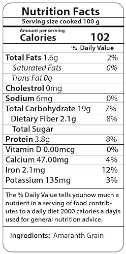 Miniatura 5 de Semillas orgánicas de grano entero de grano de amaranto sin OMG, crudas, sin OMG, veganas a granel (25 libras)