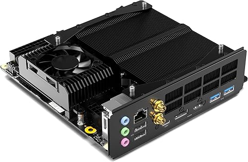 MINISFORUM Placa base BD770i ITX, AMD Ryzen 7 7745HX integrada, 8C16T, hasta 5.1GHz, ranura PCIe 5.0 x16, soporte dual PCIe5.0 M.2, DDR5,