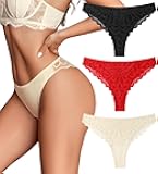 1 or 3 Pack Cheeky Underwear for Women Lace No Show Bikini Soft Breathe hipster panties
