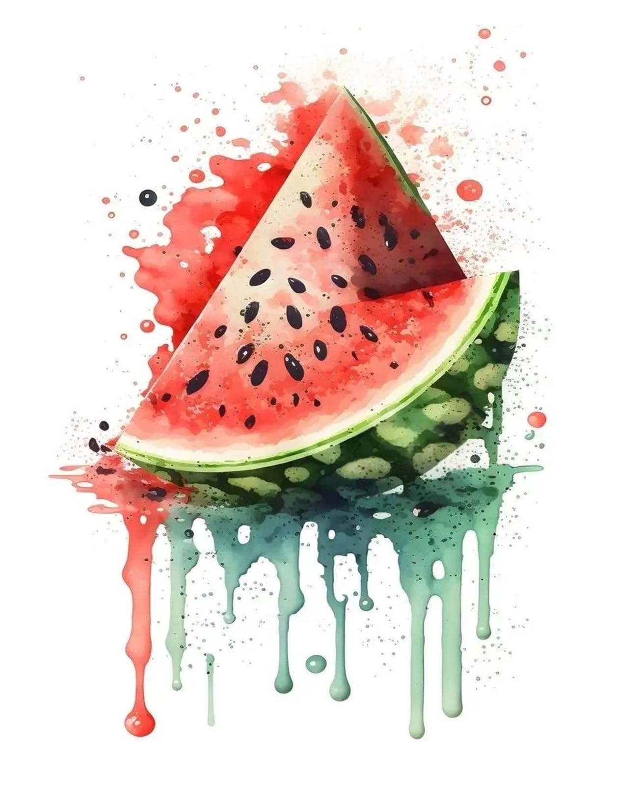 Byambd D Byamb Aesthetic Pictures Juicy Fruit Watermelon Banana Grape Posters Prints Canvas Painting Wall Art Pictures For Living Room Bedroom Home Ecor(,40X50cm)
