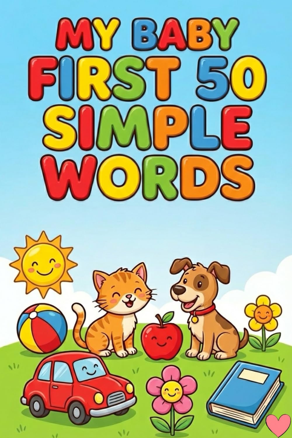 My Baby First 50 Simple Words A Word Book for Toddlers & Kids Ages 3–9 | Early Learning Vocabulary, First Words, Preschool & Kindergarten Workbook