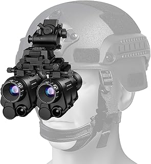 NVG Night Vision Goggles - Helmet Mounted 2K Night Vision Binoculars Adults with 4 Color Modes 4X Magnification, HD Recording & Playback for Hunting Surveillance (Helmet Not Included)