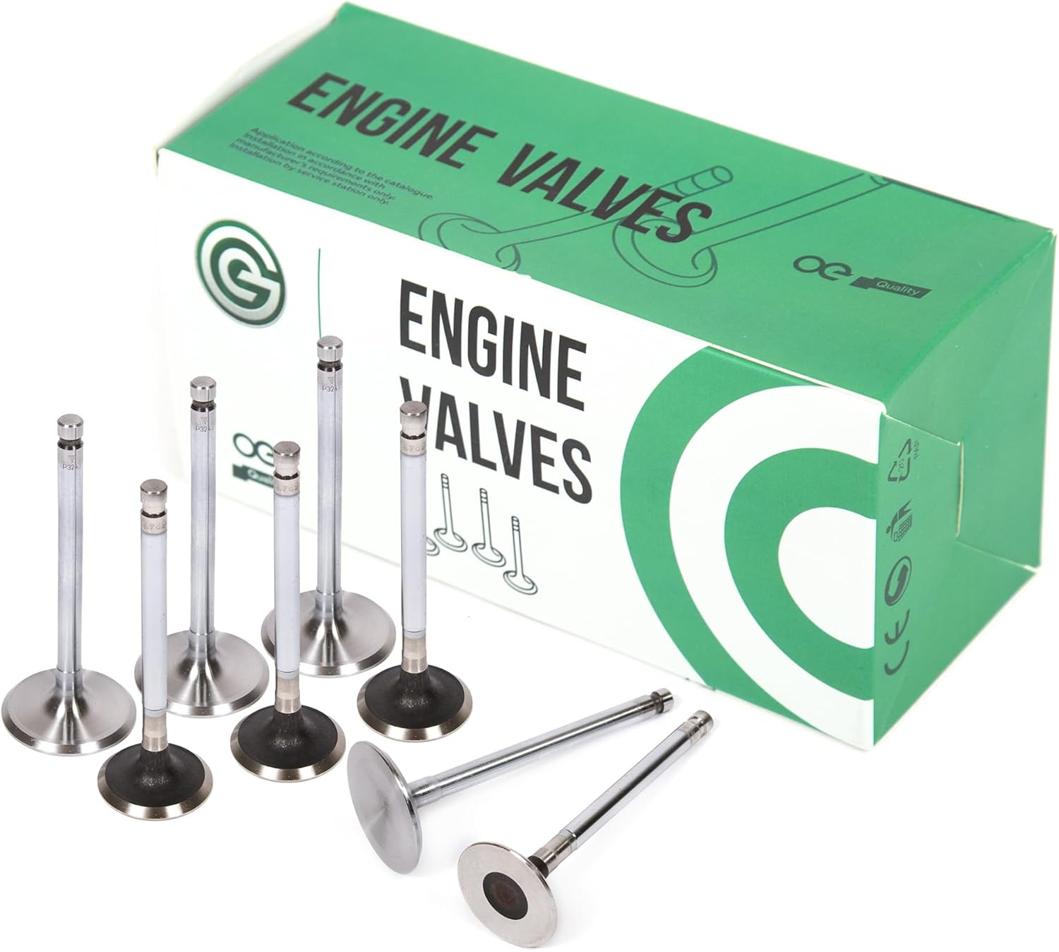 Evergreen SA-9761182143 Intake Exhaust Valves Compatible with/for 81-95 Toyota Celica Pickup 4Runner 22R 22RE 22REC