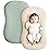 Konssy Muslin Baby Lounger Cover 2 Pack, 100% Cotton Newborn Lounger Cover, Soft and Breathable Baby Nest Slipcover for Boys Girls (Green,Wheat)